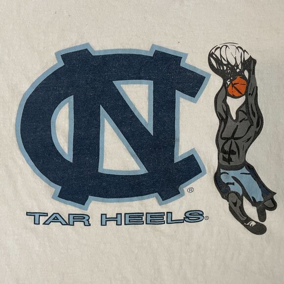 VINTAGE AND1 UNC NORTH CAROLINA TAR HEELS SHORT SLEEVE GRAPHIC TEE MEN'S LARGE - Picture 2 of 9